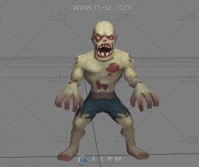 魔幻游戏中僵尸怪物角色3D模型