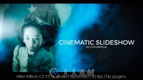 完美的电影幻灯片影视片头AE模板 Videohive Cinematic Slideshow 17727253