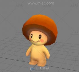 超可爱的小蘑菇人3D模型